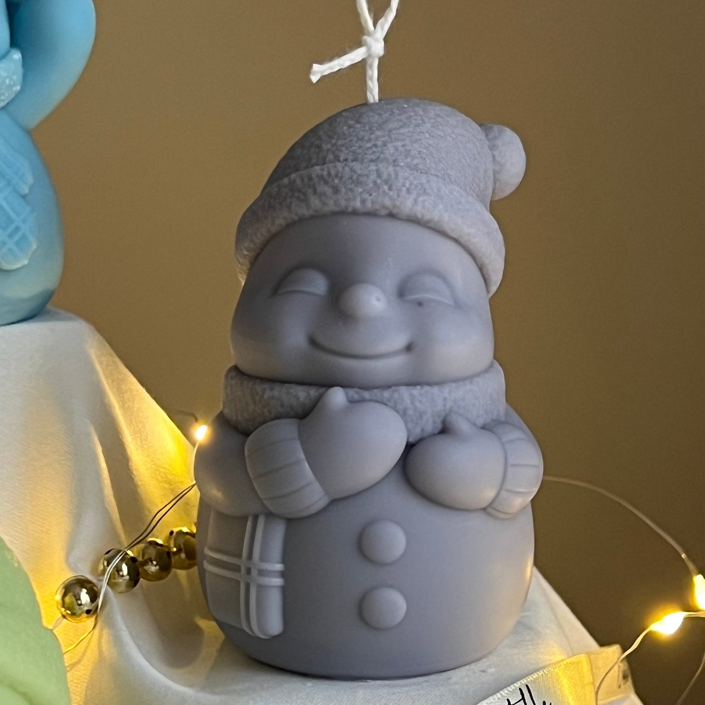 Cute Christmas Snowman Candle-2
