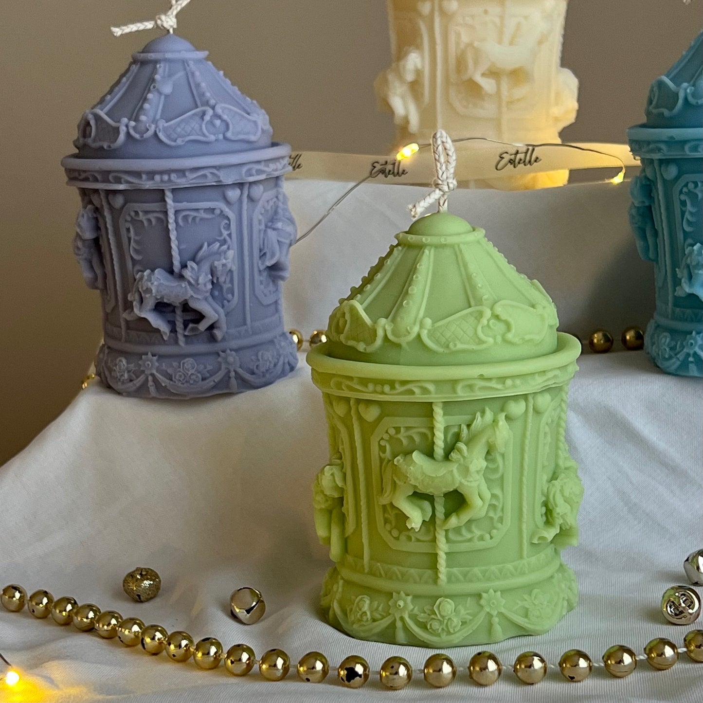 Christmas Carousel Candle-2