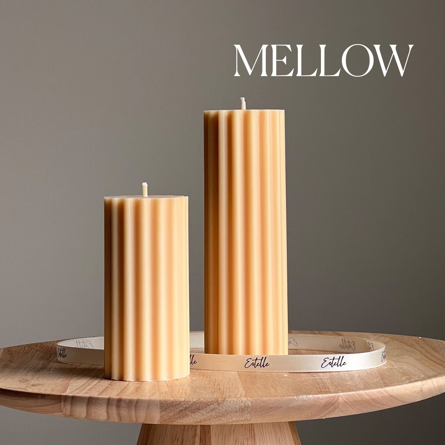 Ribbed Pillar Candle-4
