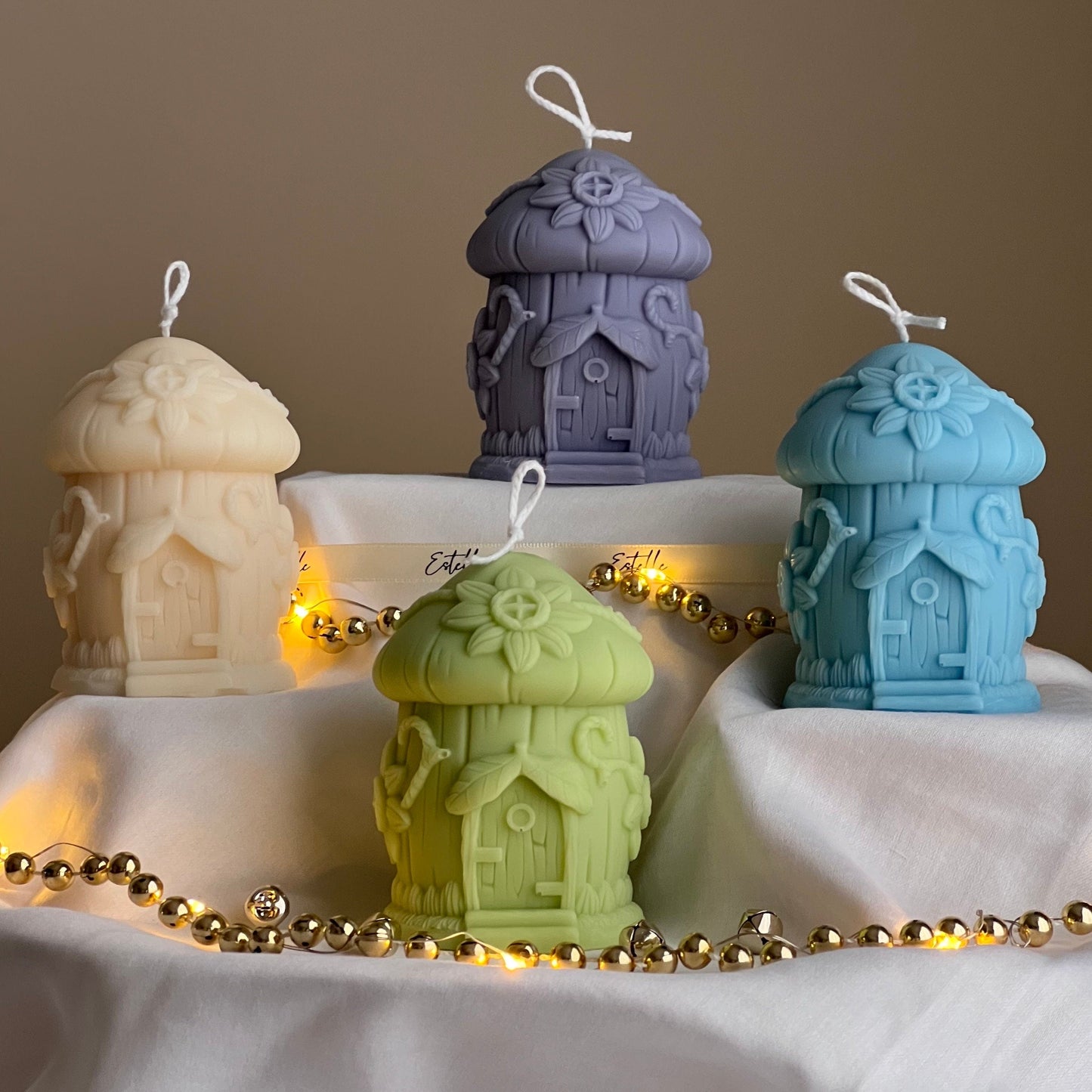 Sunflower Christmas House Candle-0