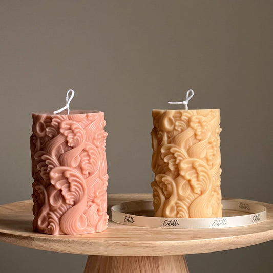 Wave Pillar Candle-0
