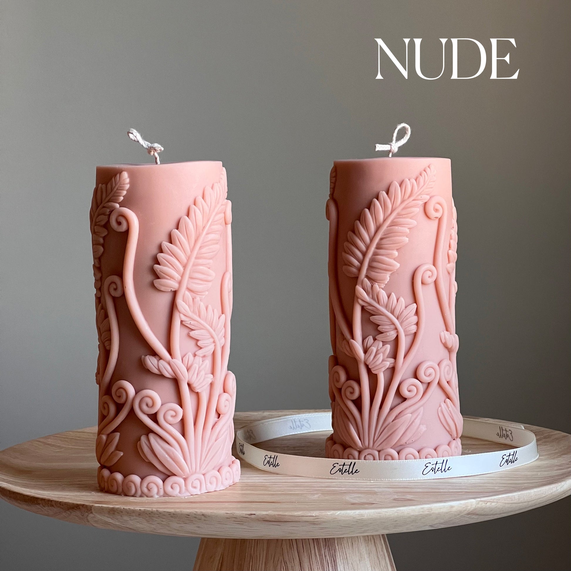 Large Fern Pillar Candle-1