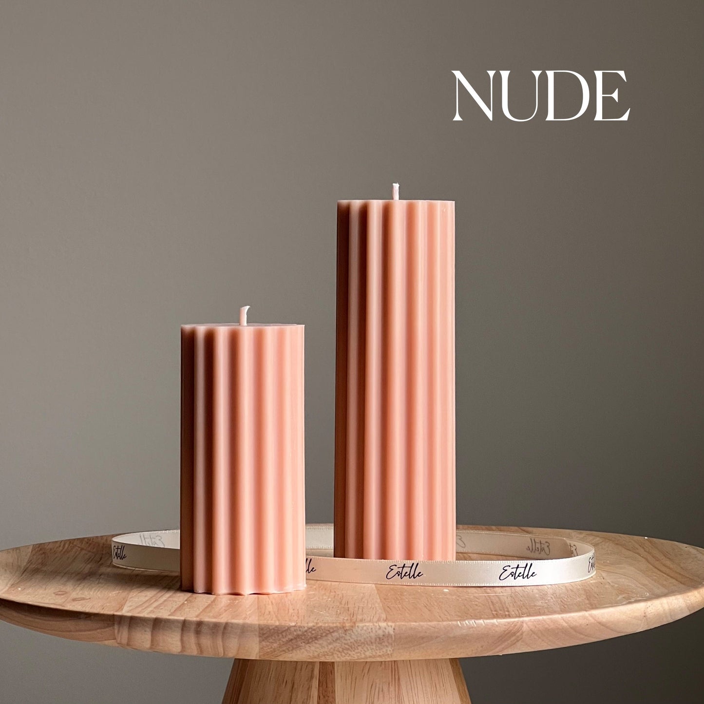 Ribbed Pillar Candle-2