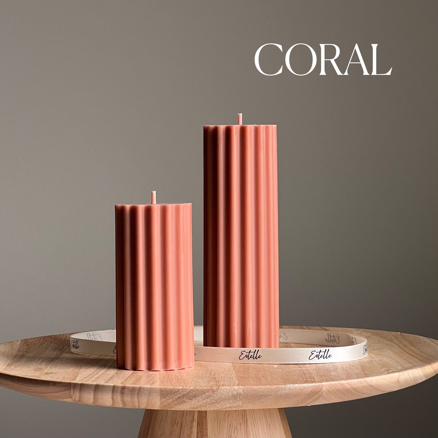 Ribbed Pillar Candle-1
