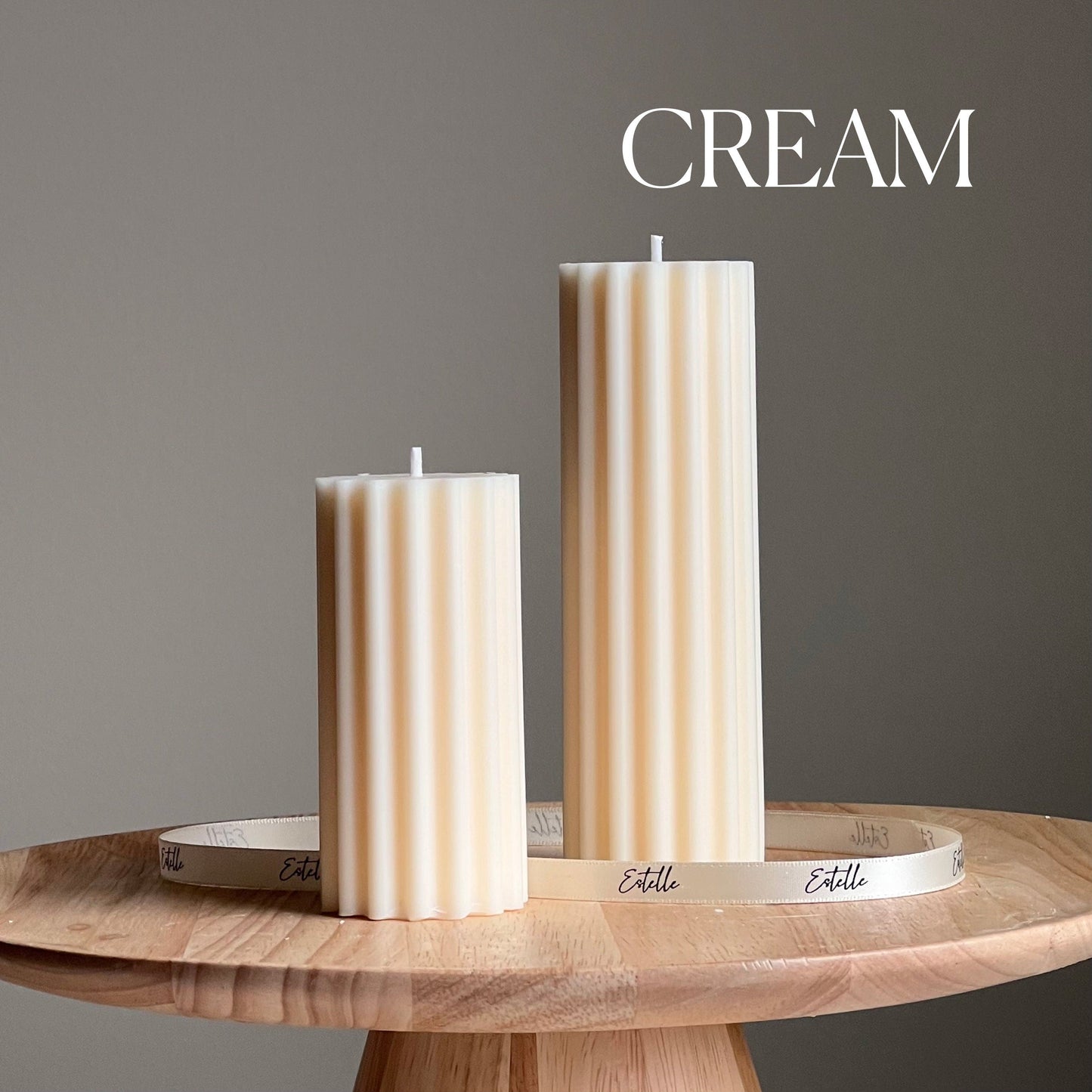 Ribbed Pillar Candle-3