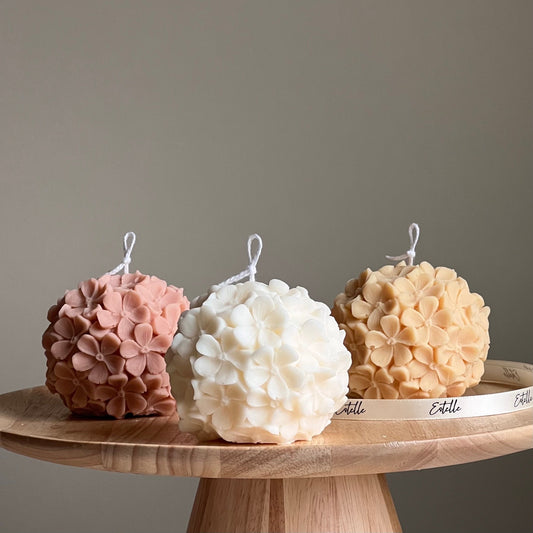 Cute Hydrangea Ball Candle-0