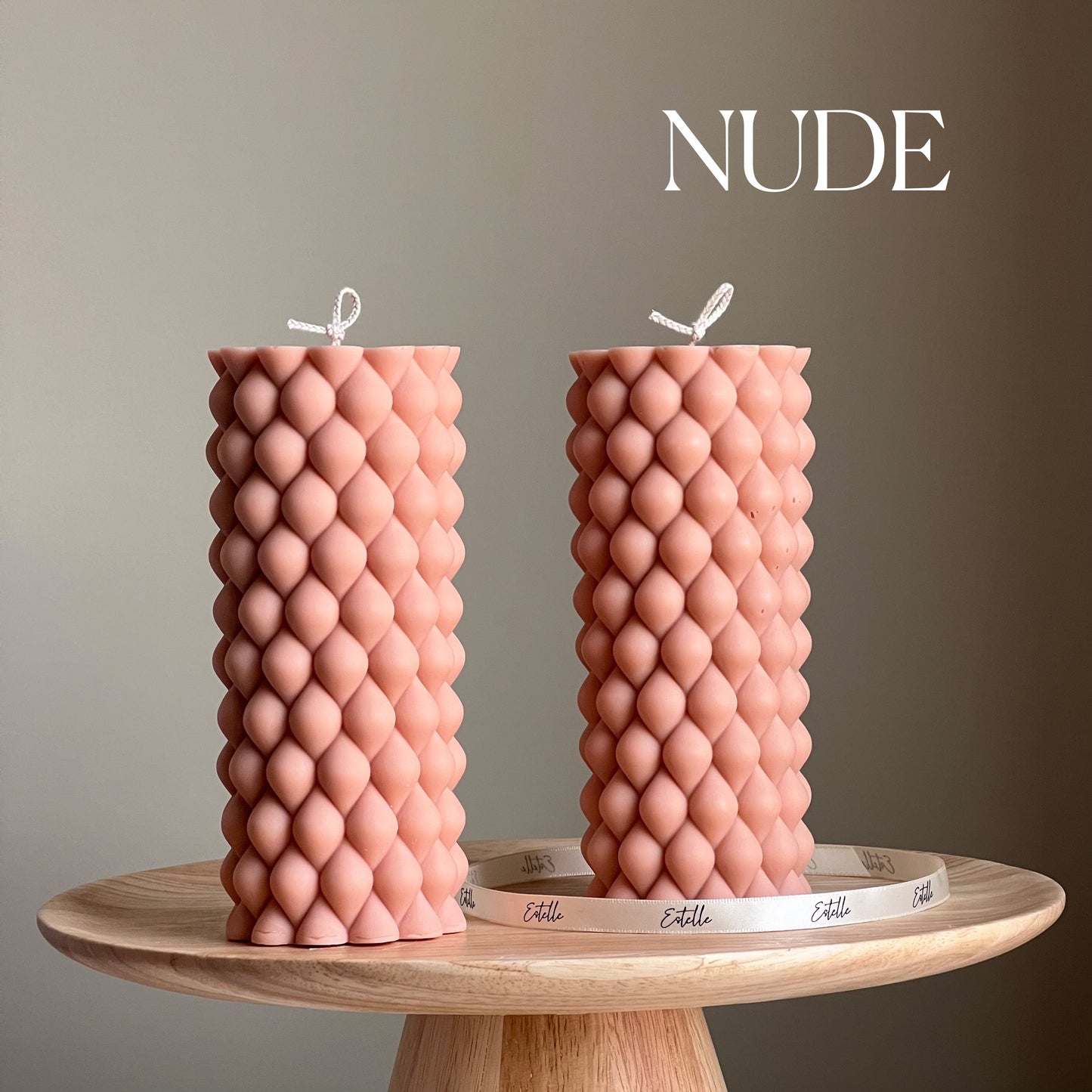 Tall Bubble Pillar Candle-1