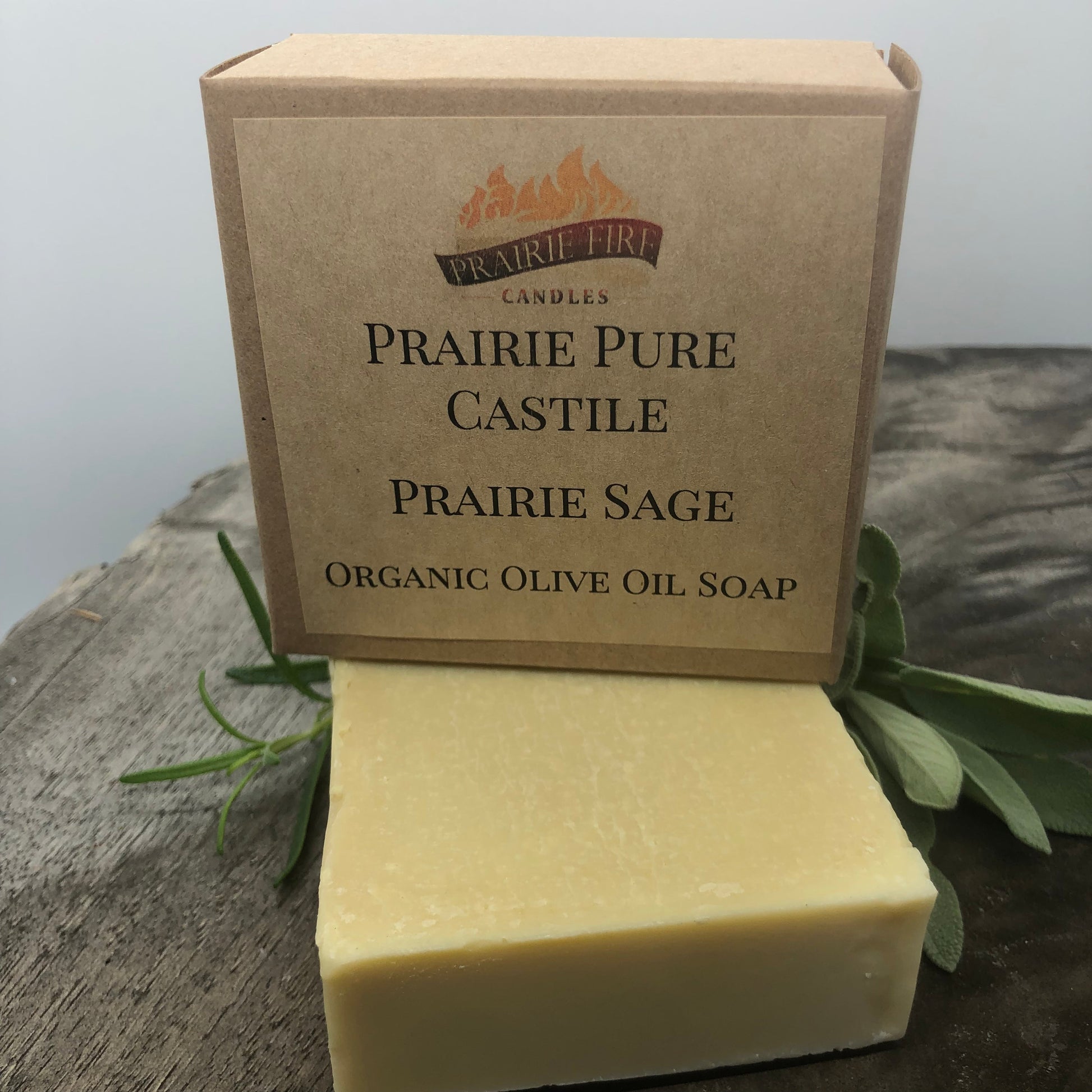 Prairie Sage Real Castile Organic Olive Oil Soap for Sensitive Skin - Dye Free - 100% Certified Organic Extra Virgin Olive Oil-0