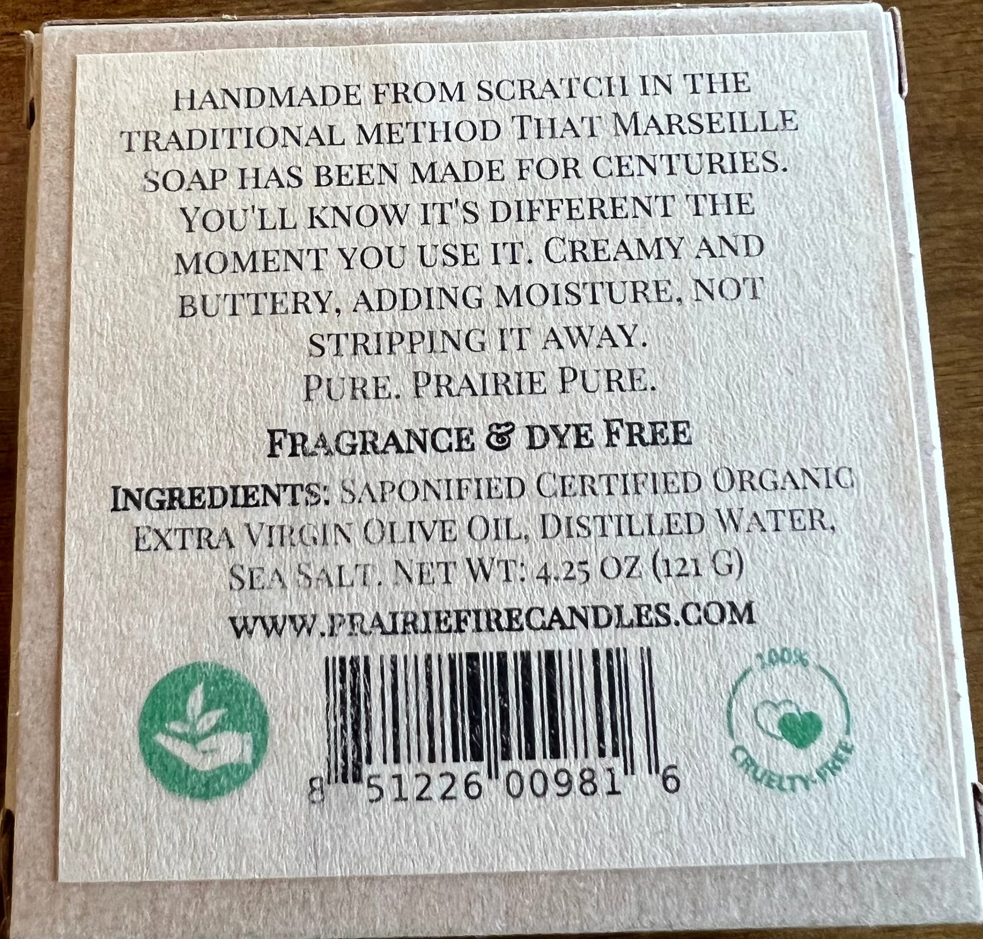 Pure Real  Castile Organic Olive Oil Soap for Sensitive Skin - Fragrance Free and Dye Free - 100% Certified Organic Extra Virgin Olive Oil-1