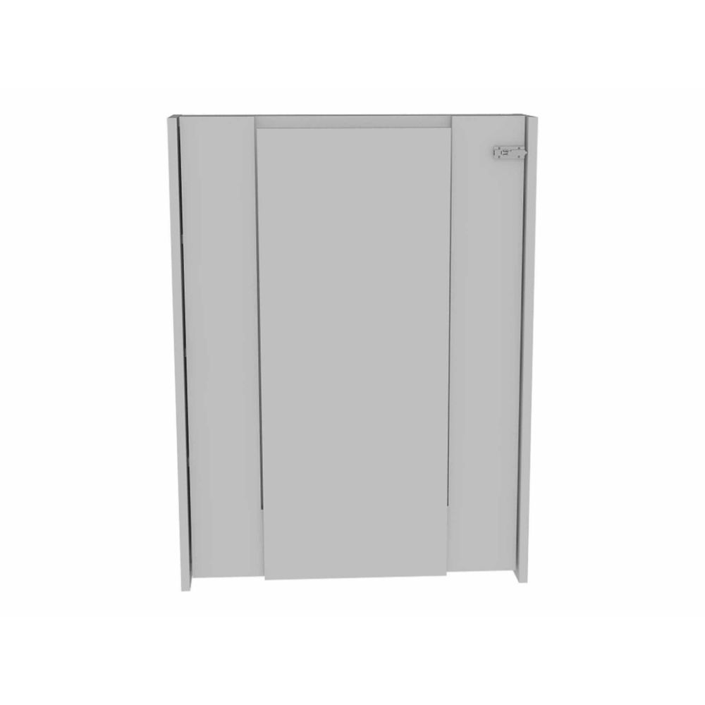 Foldable Table Tacoma, Seven Interior Shelves, White Finish-5