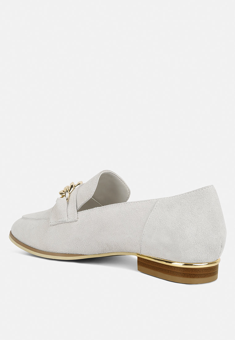 ricka chain embellished loafers-2