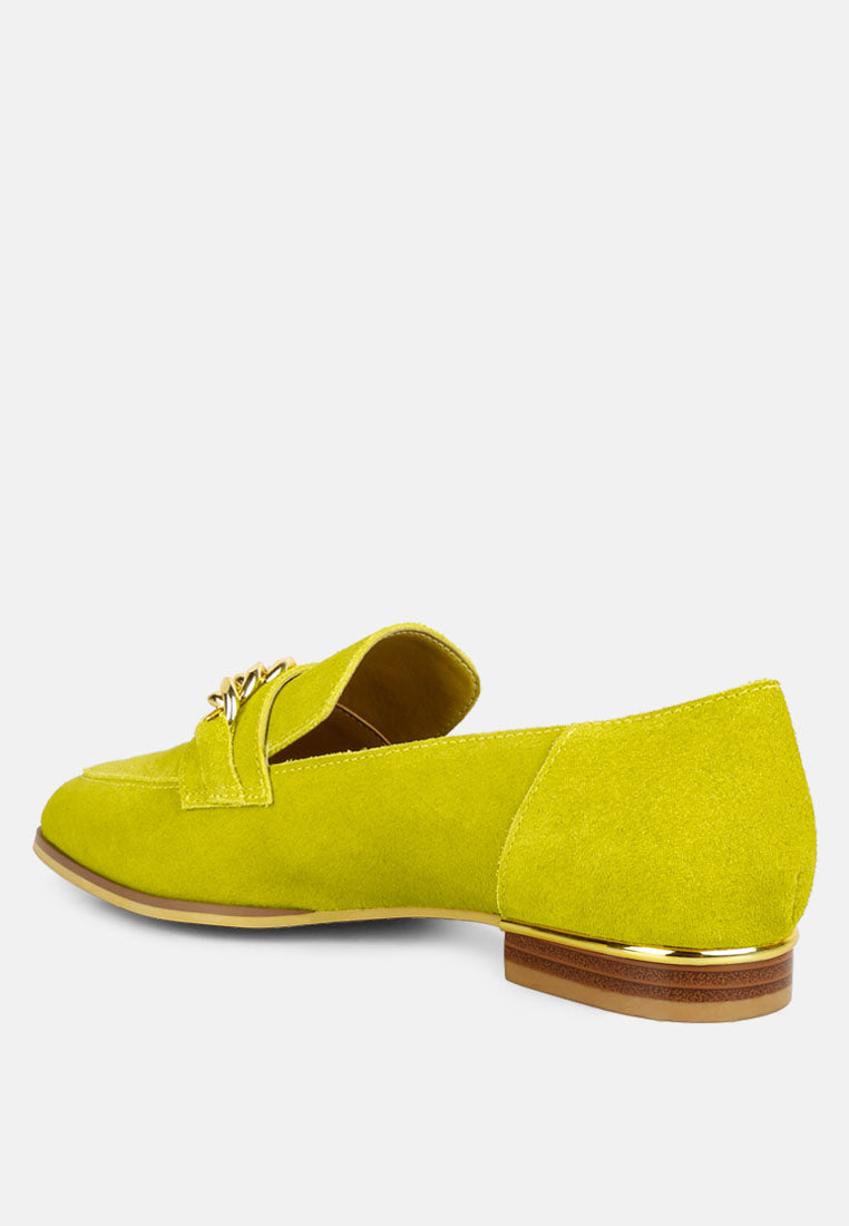 ricka chain embellished loafers-7