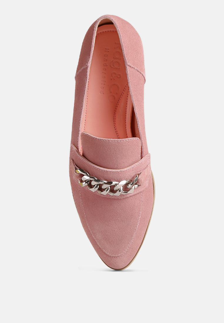 ricka chain embellished loafers-10