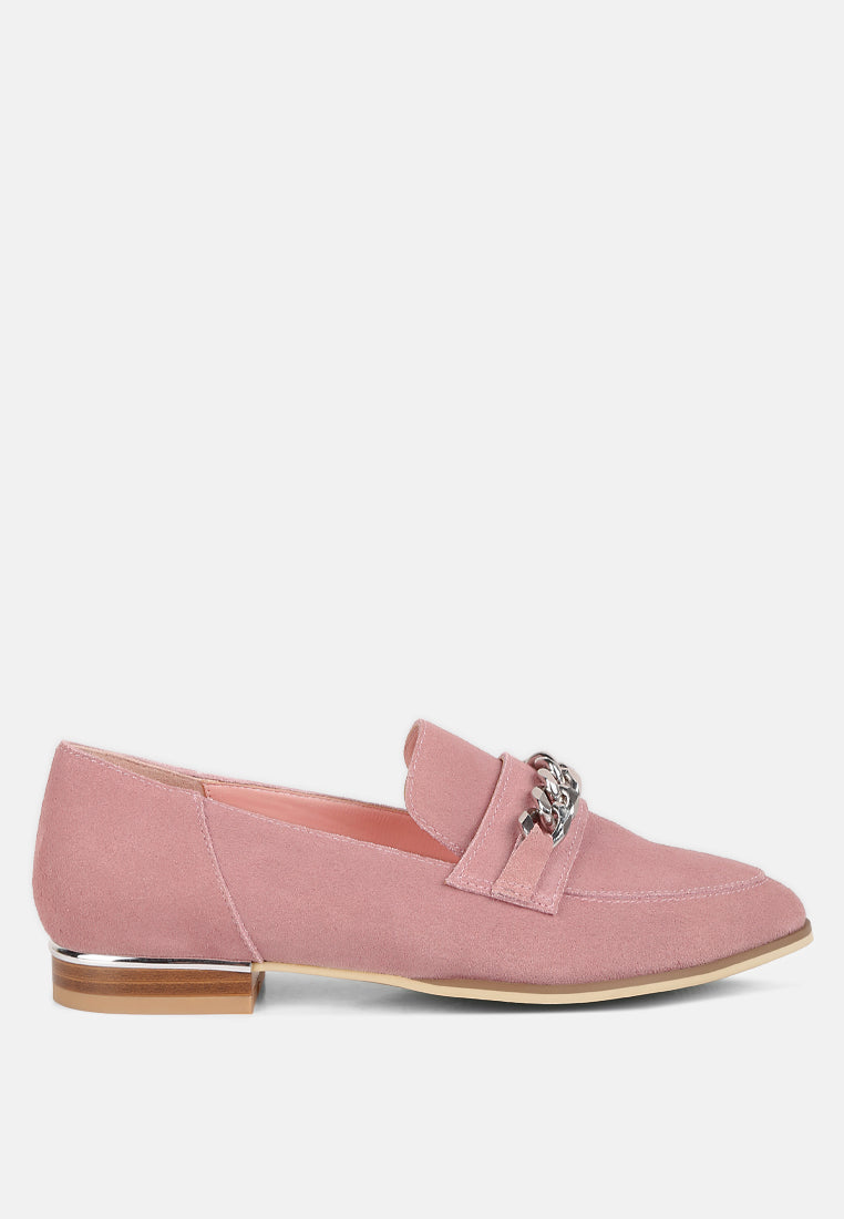ricka chain embellished loafers-12