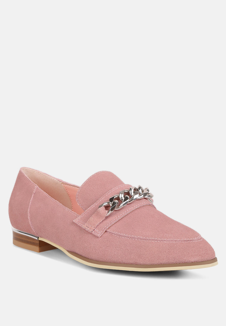 ricka chain embellished loafers-13