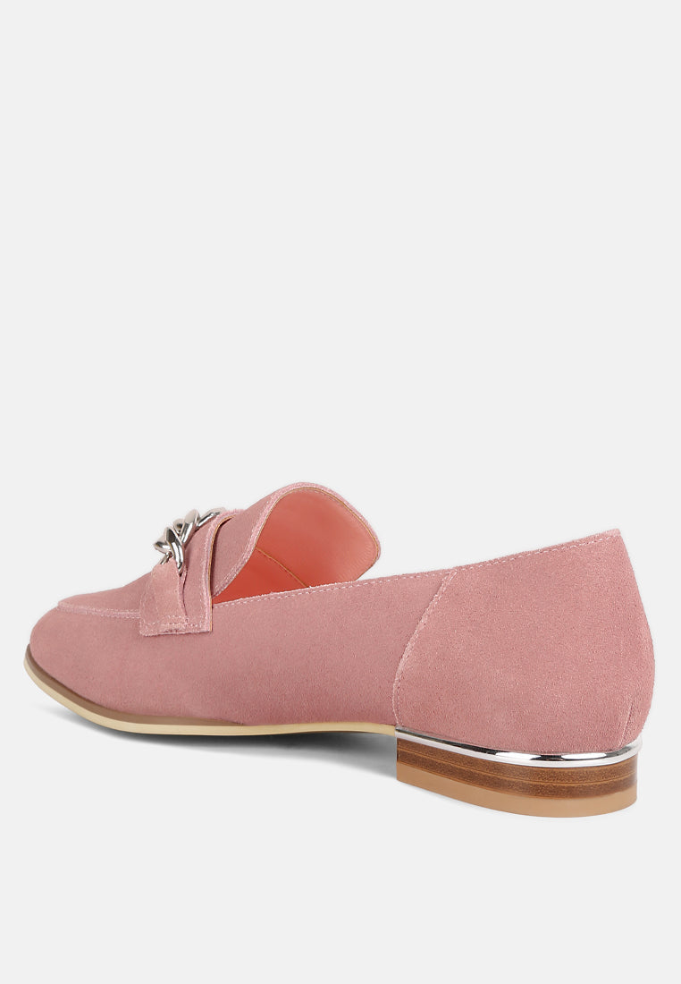 ricka chain embellished loafers-14